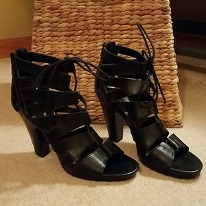 Strappy Lace Up Open Toe High Heel
